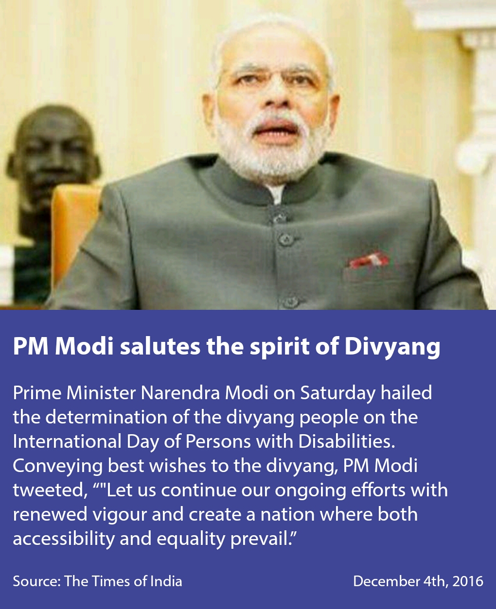 Modi Salutes the Spirit of Divyang